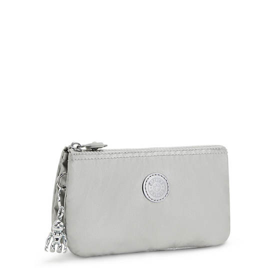 Kipling Creativity Large Classic Metallic Pouch Bags Bright Metallic | CA 2072YX